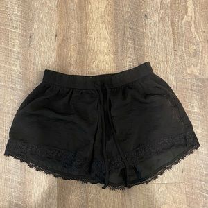 black lace shorts